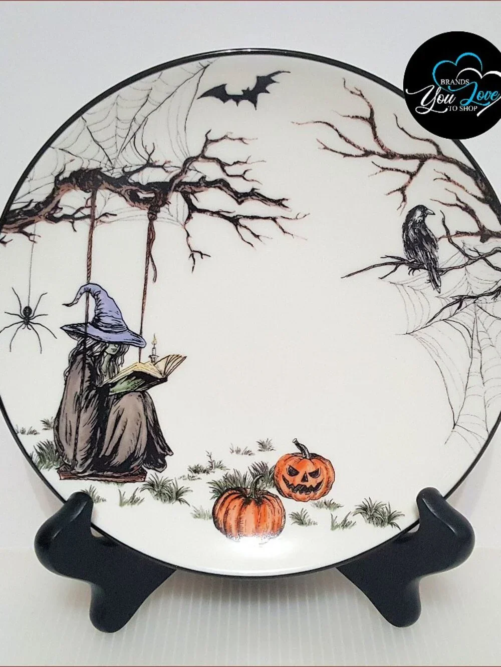 Pottery Barn S/4 Midnight Manor Appetizer Plates 7